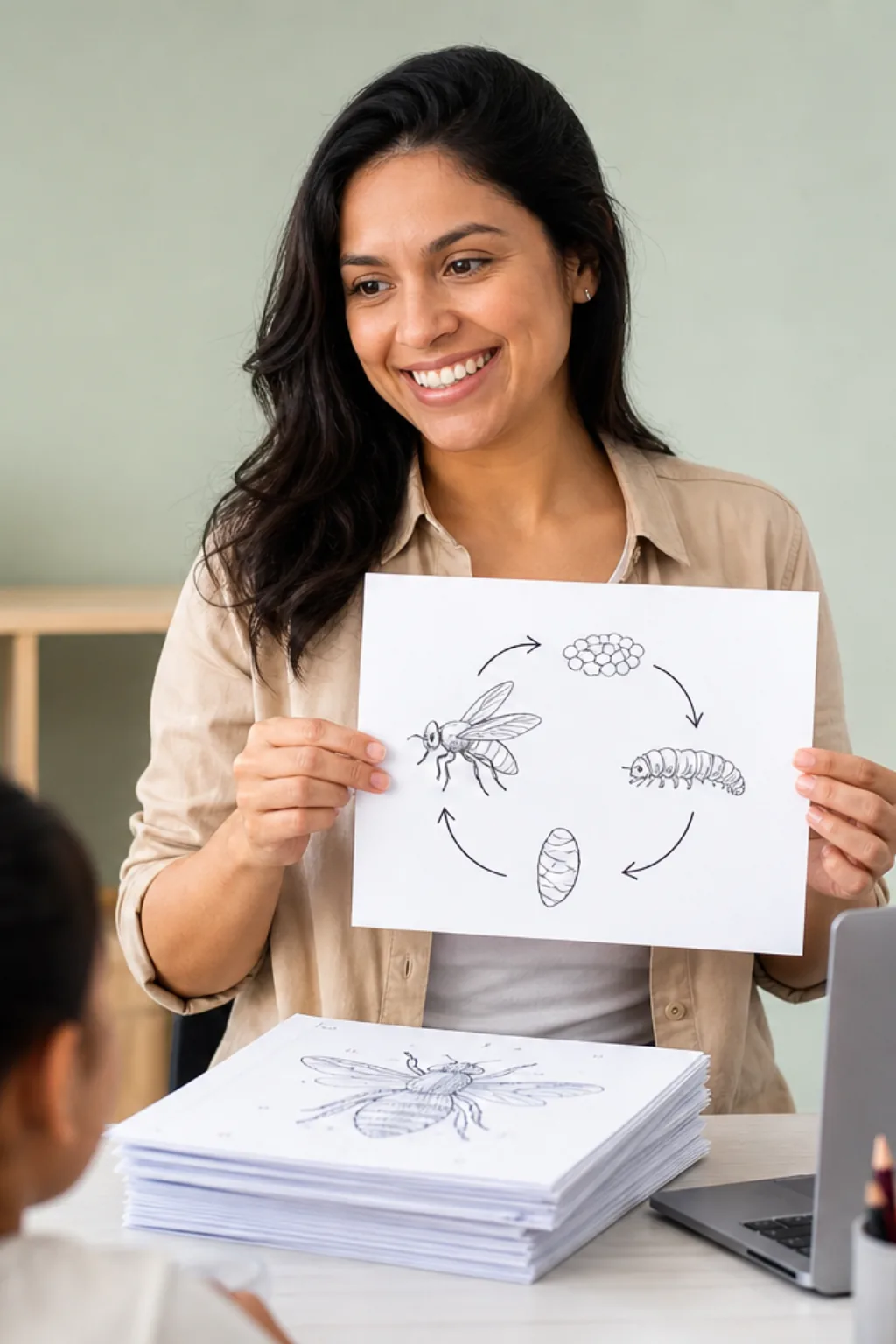 desenhos de larvas para colorir — exemplo criado na Desenhos pra Colorir