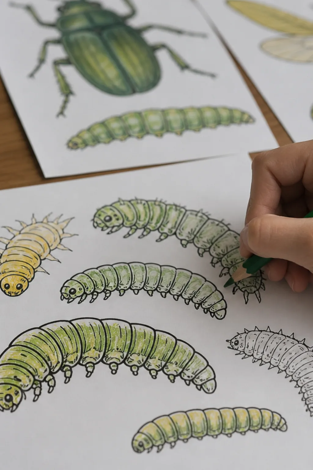 desenhos de larvas para colorir - 2