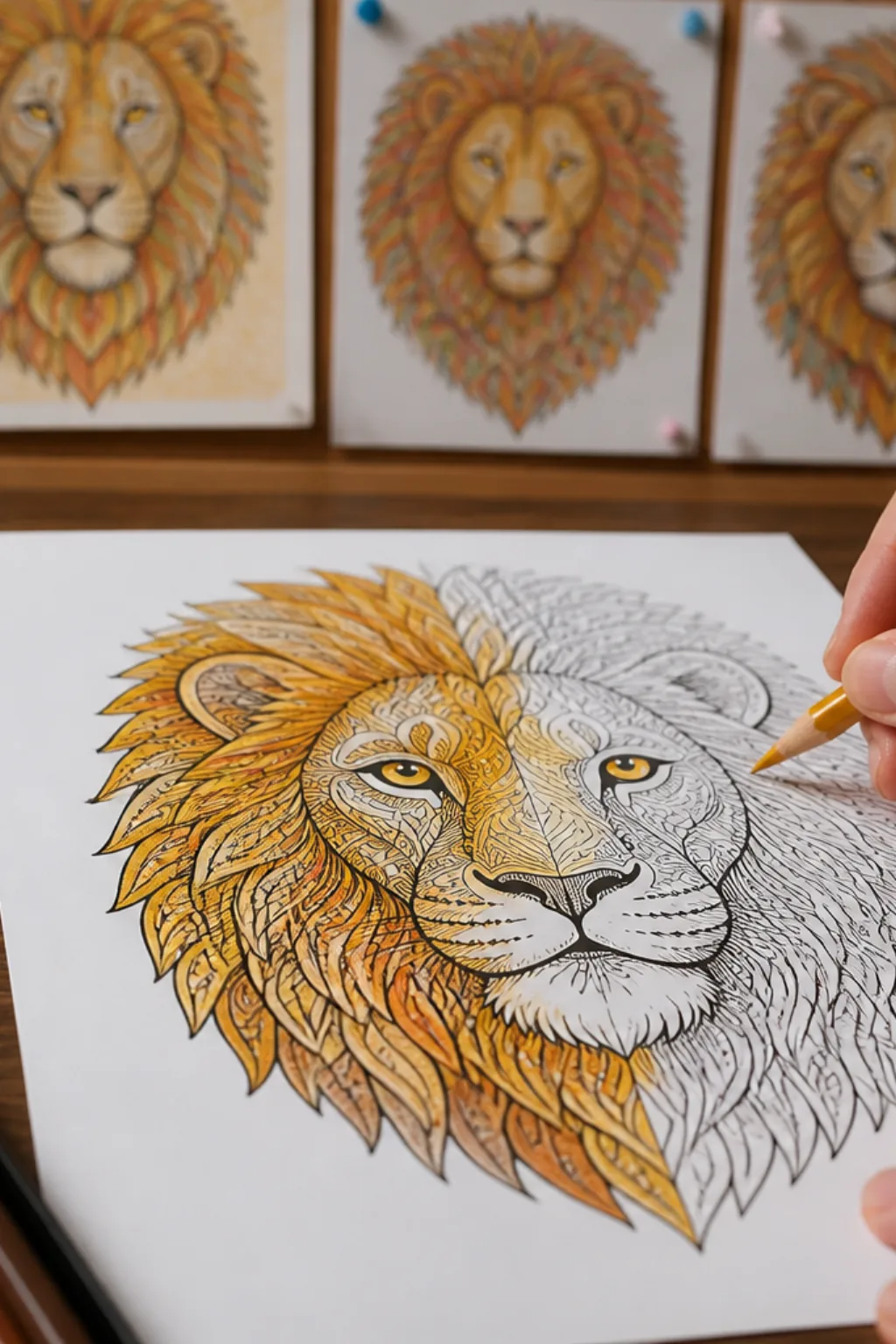 desenhos de leão para colorir - 2