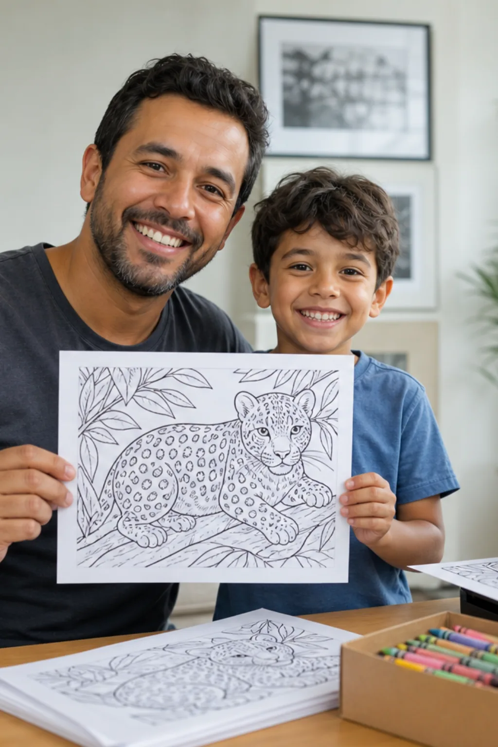 desenhos de leopardo para colorir - 1