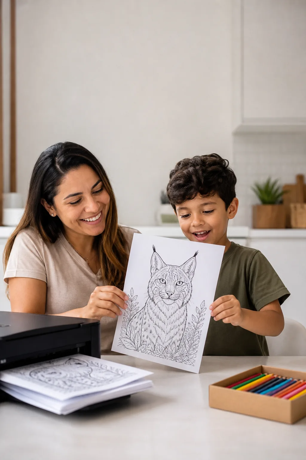 desenho de lince para colorir - 1