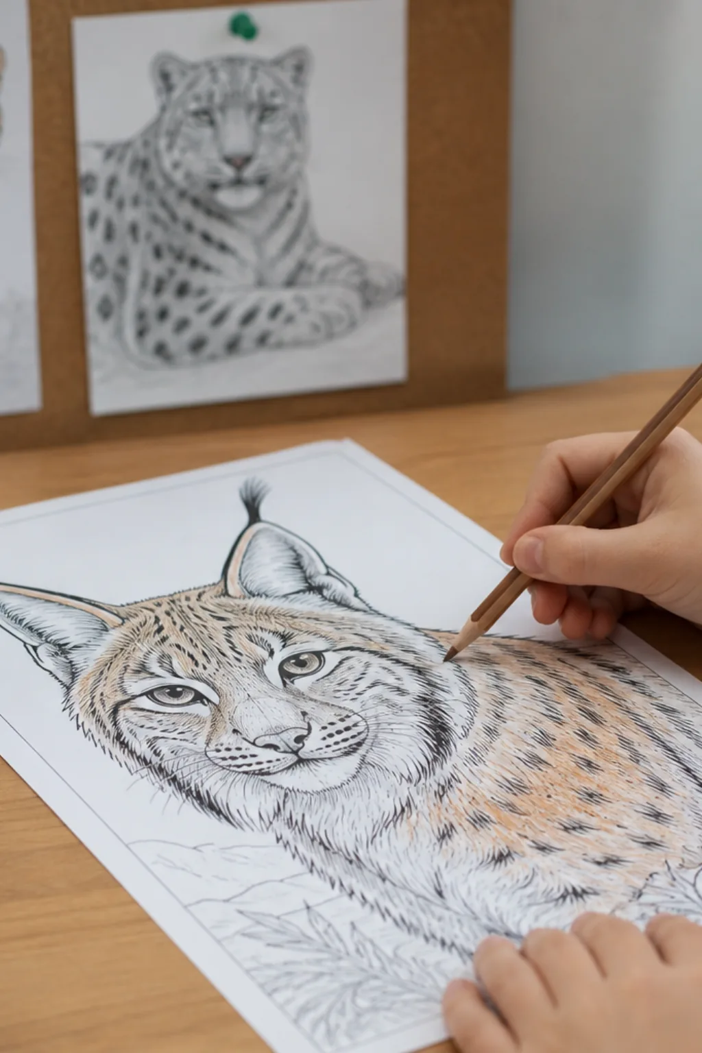 desenho de lince para colorir - 2