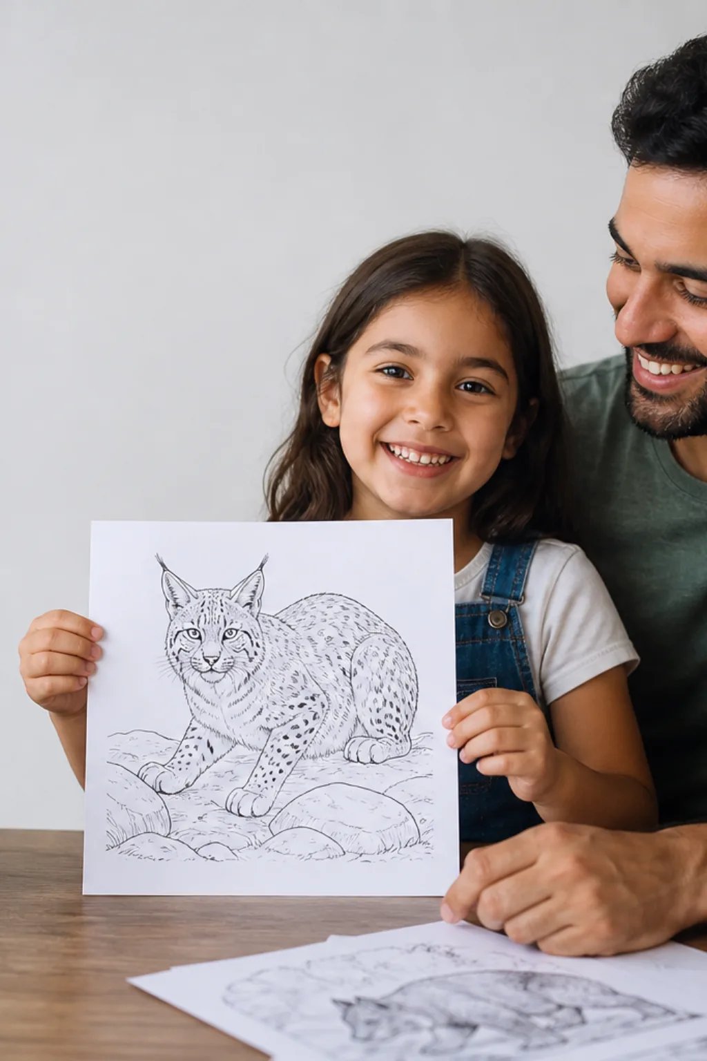 desenhos de lince-vermelho para colorir — exemplo criado na Desenhos pra Colorir