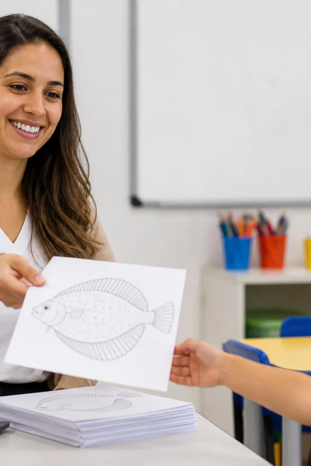desenhos de linguado para colorir — exemplo criado na Desenhos pra Colorir