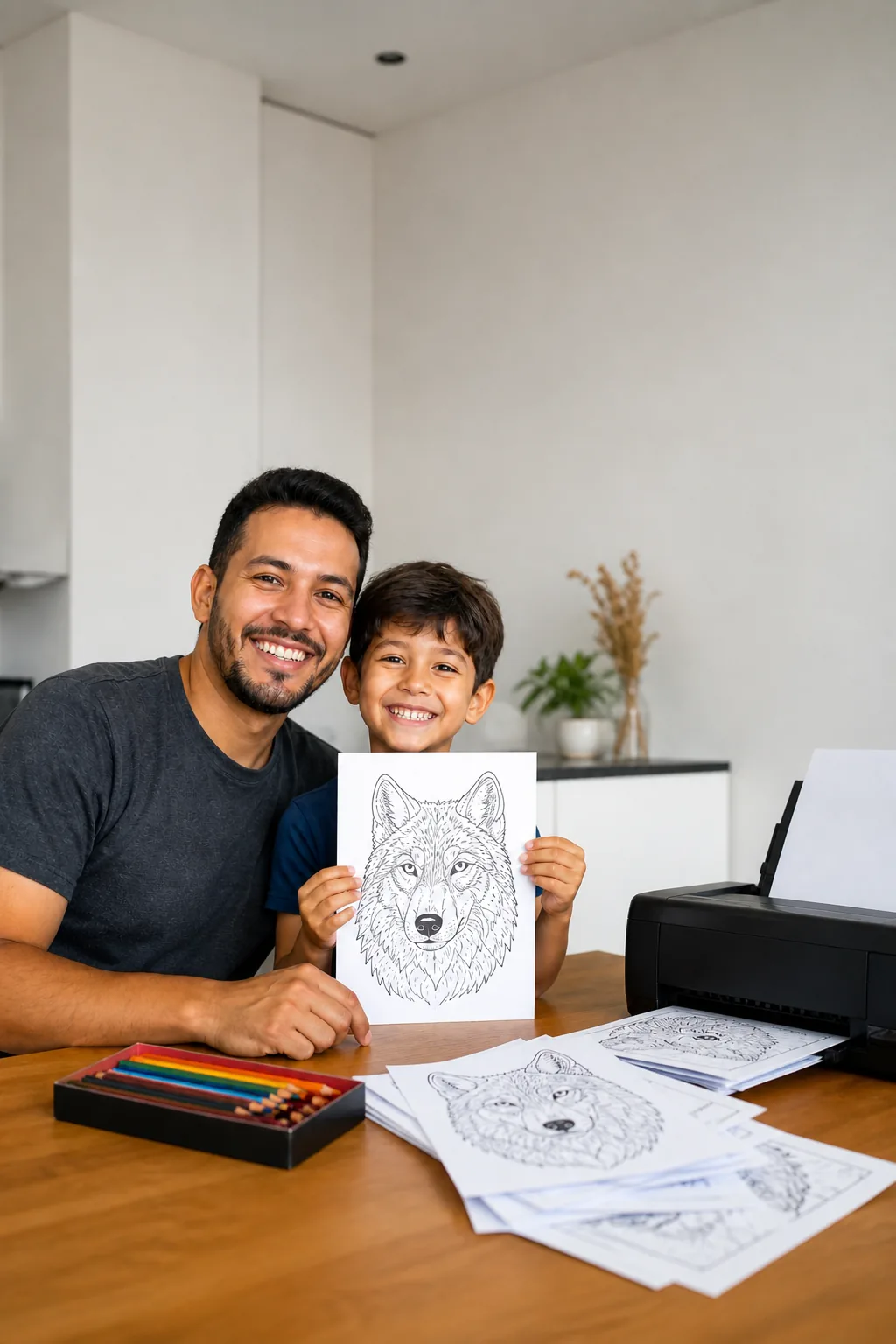desenhos de lobo para colorir - 1
