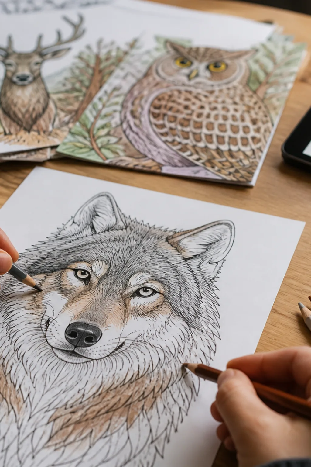 desenhos de lobo para colorir - 2
