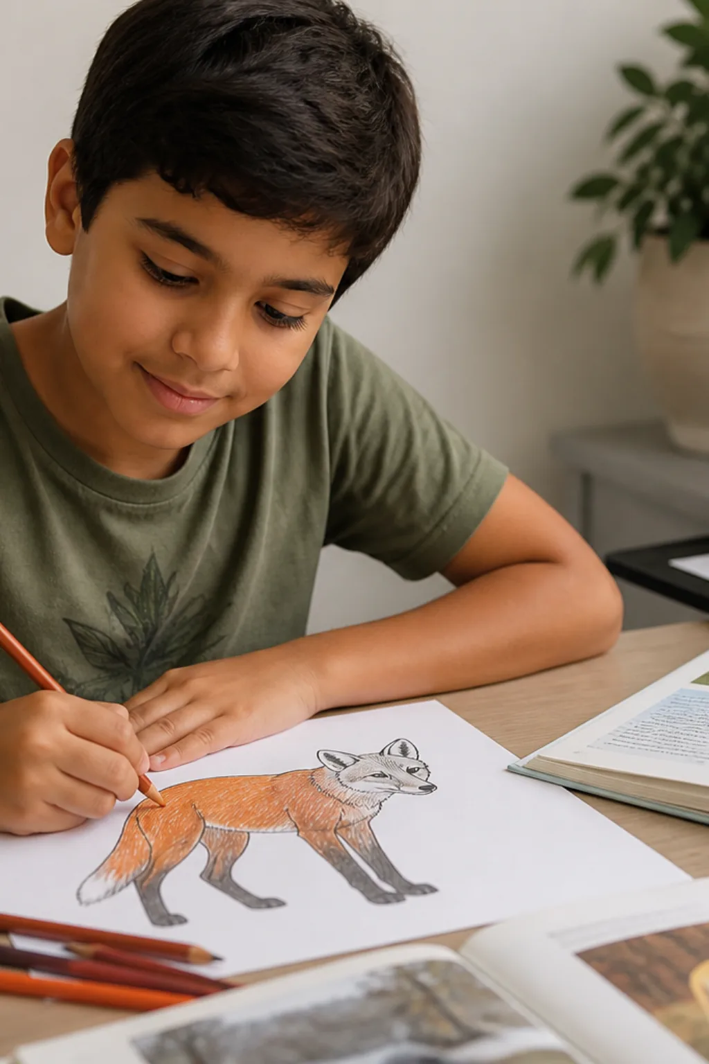 desenho de lobo guará para colorir - 1