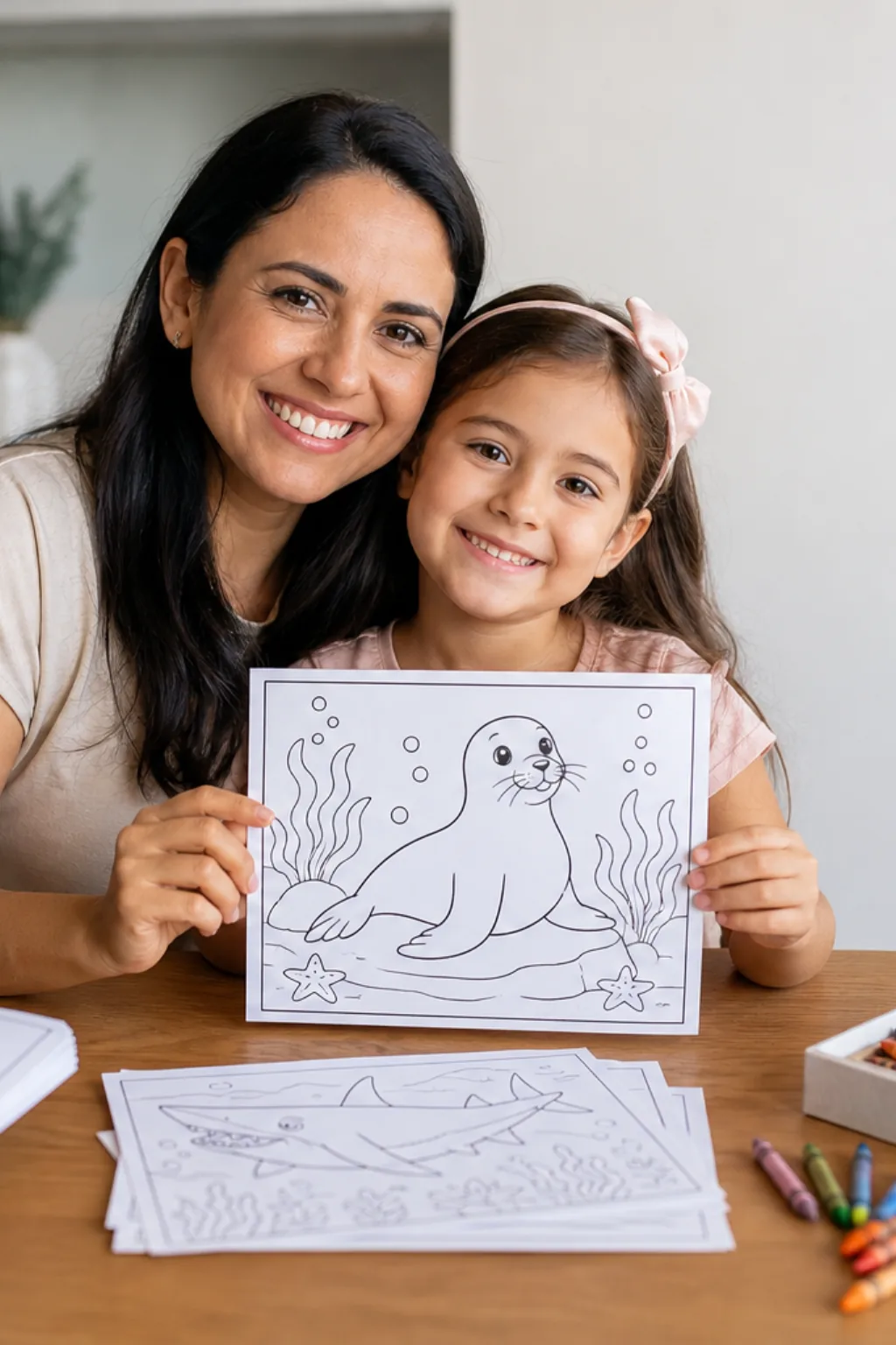 desenhos de lobo-marinho para colorir — exemplo criado na Desenhos pra Colorir