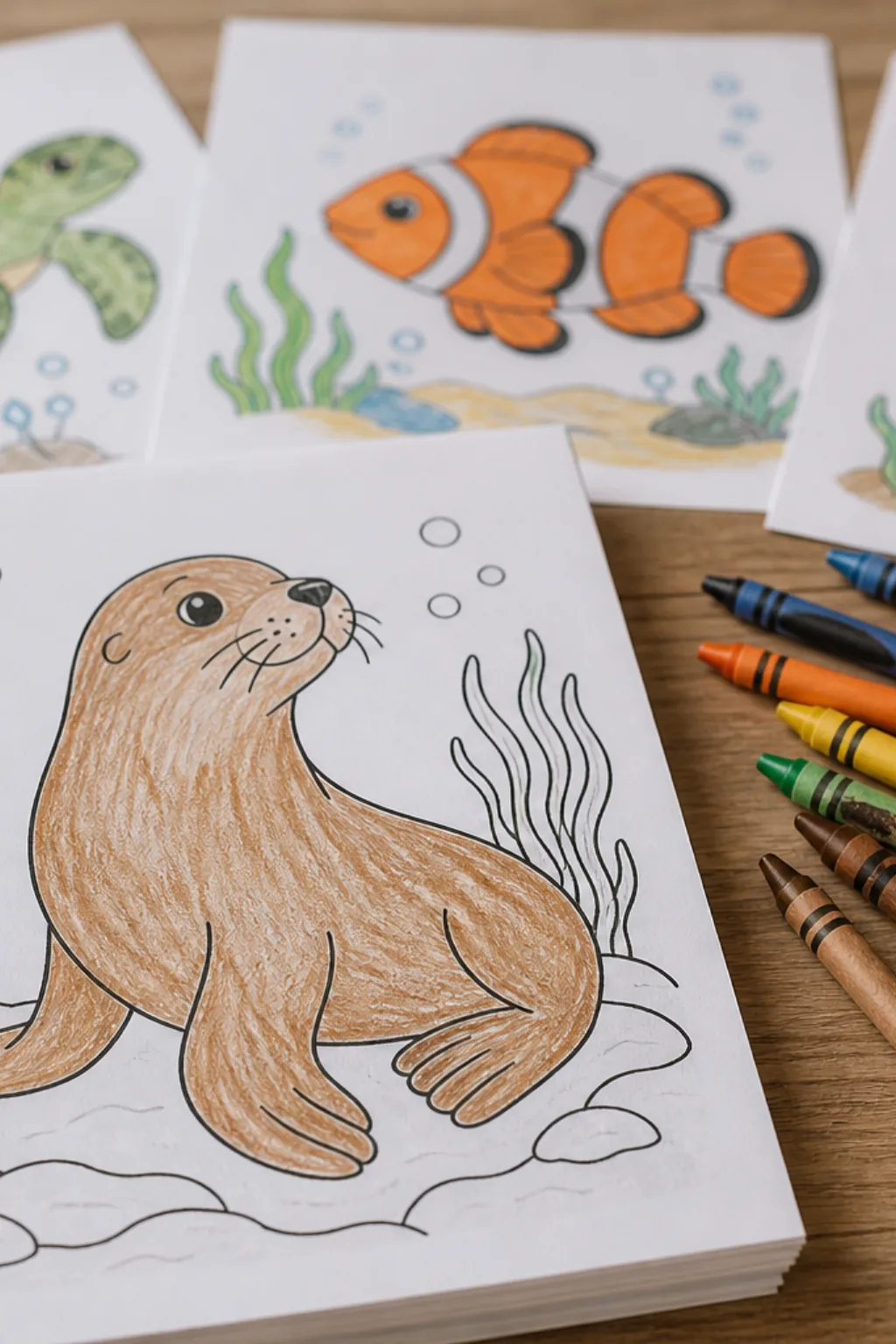 desenhos de lobo-marinho para colorir - 2