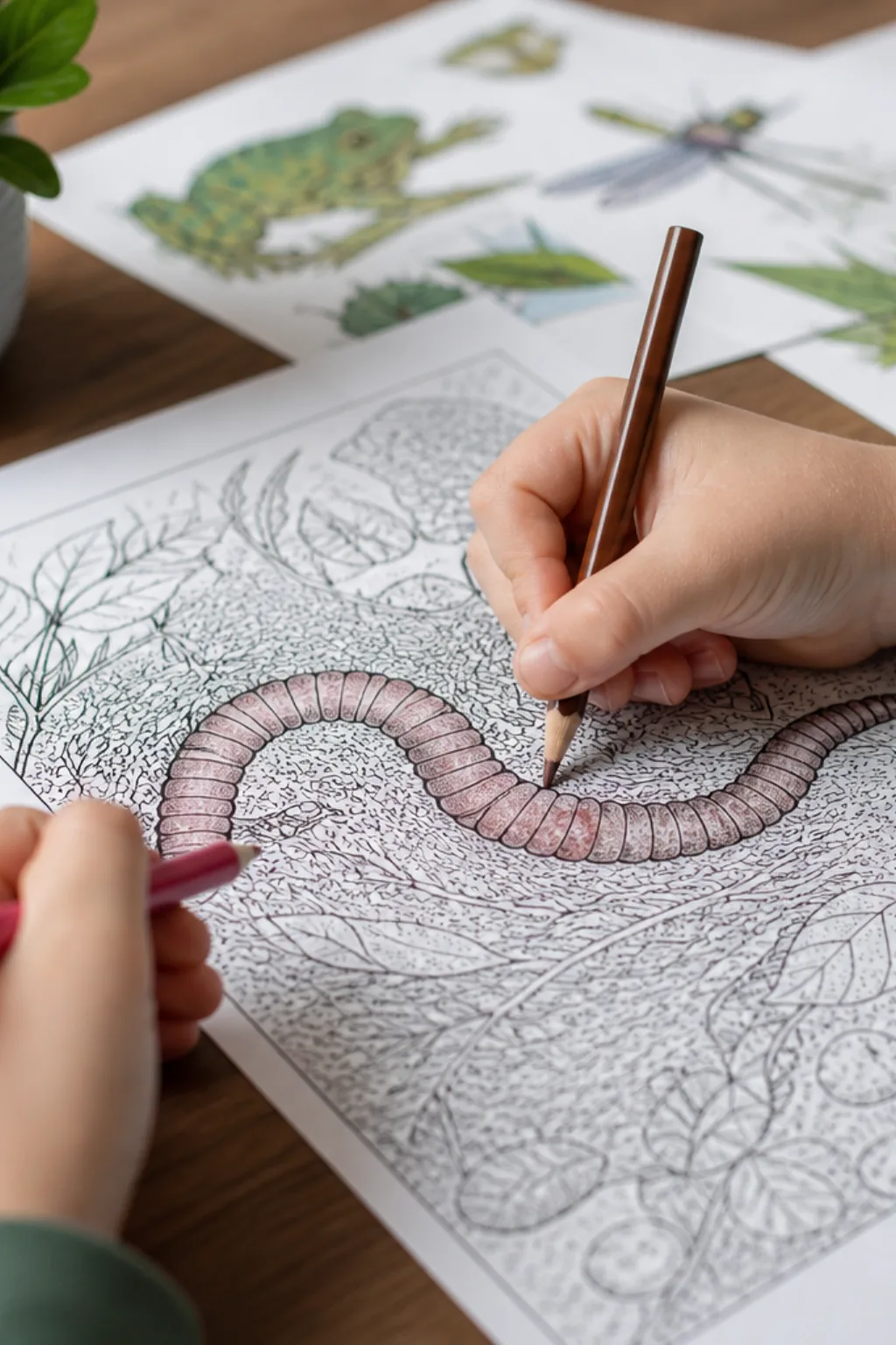 desenhos de lombriga para colorir - 2