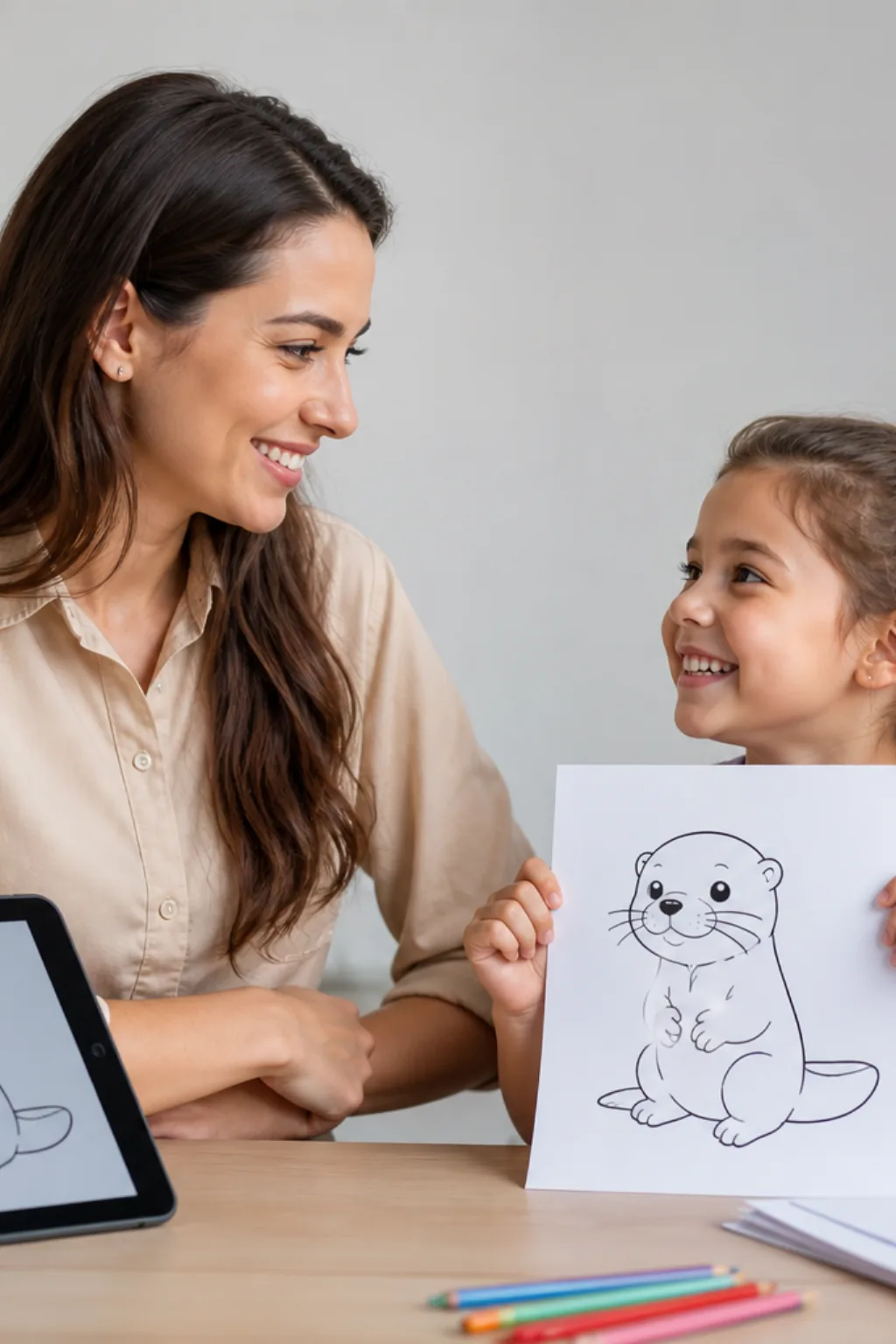 desenhos de lontra para colorir - 1