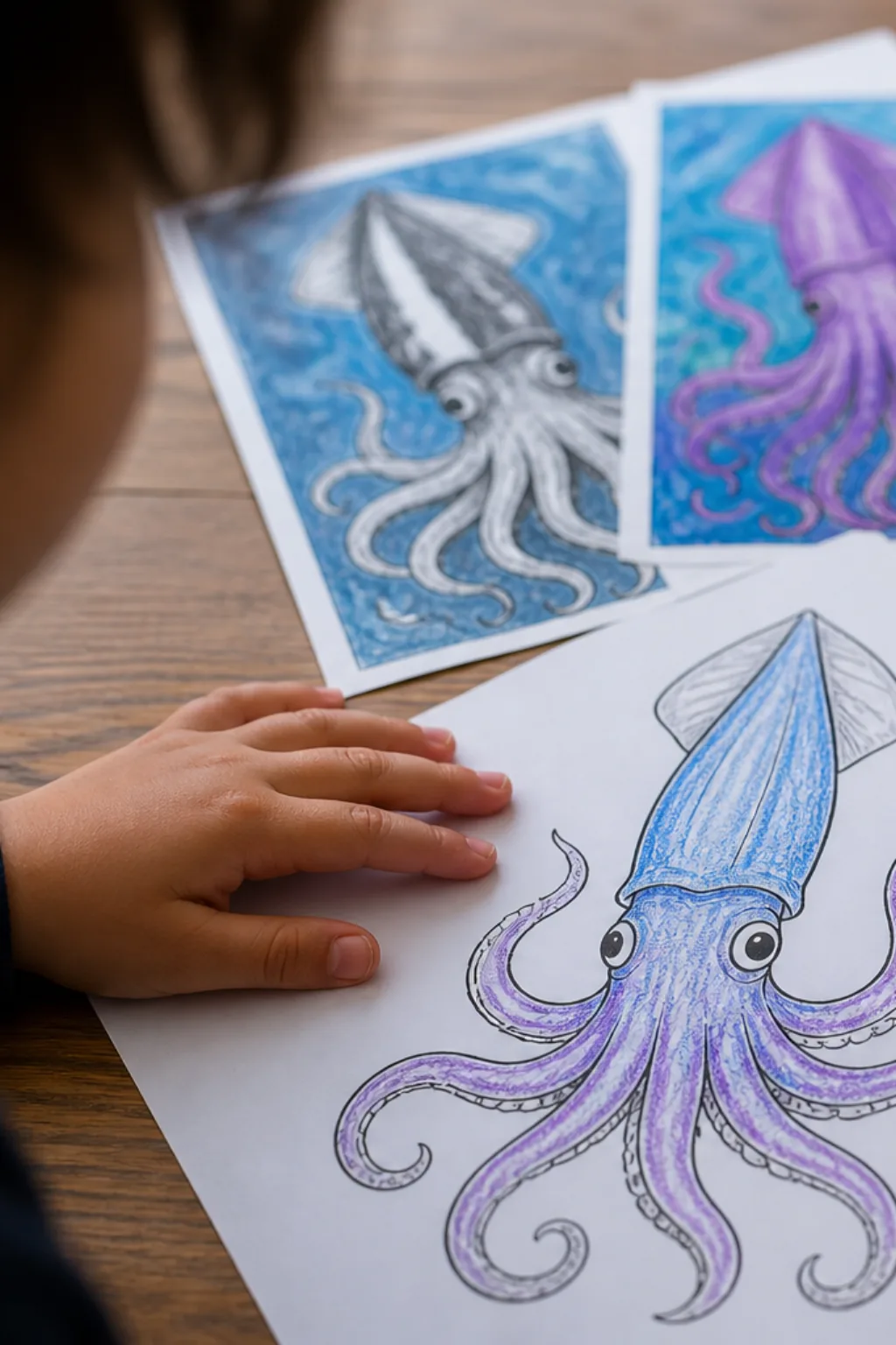 desenhos de lulas para colorir - 2