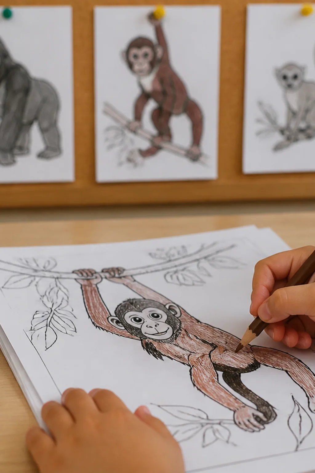 desenhos de macaco-aranha para colorir - 2