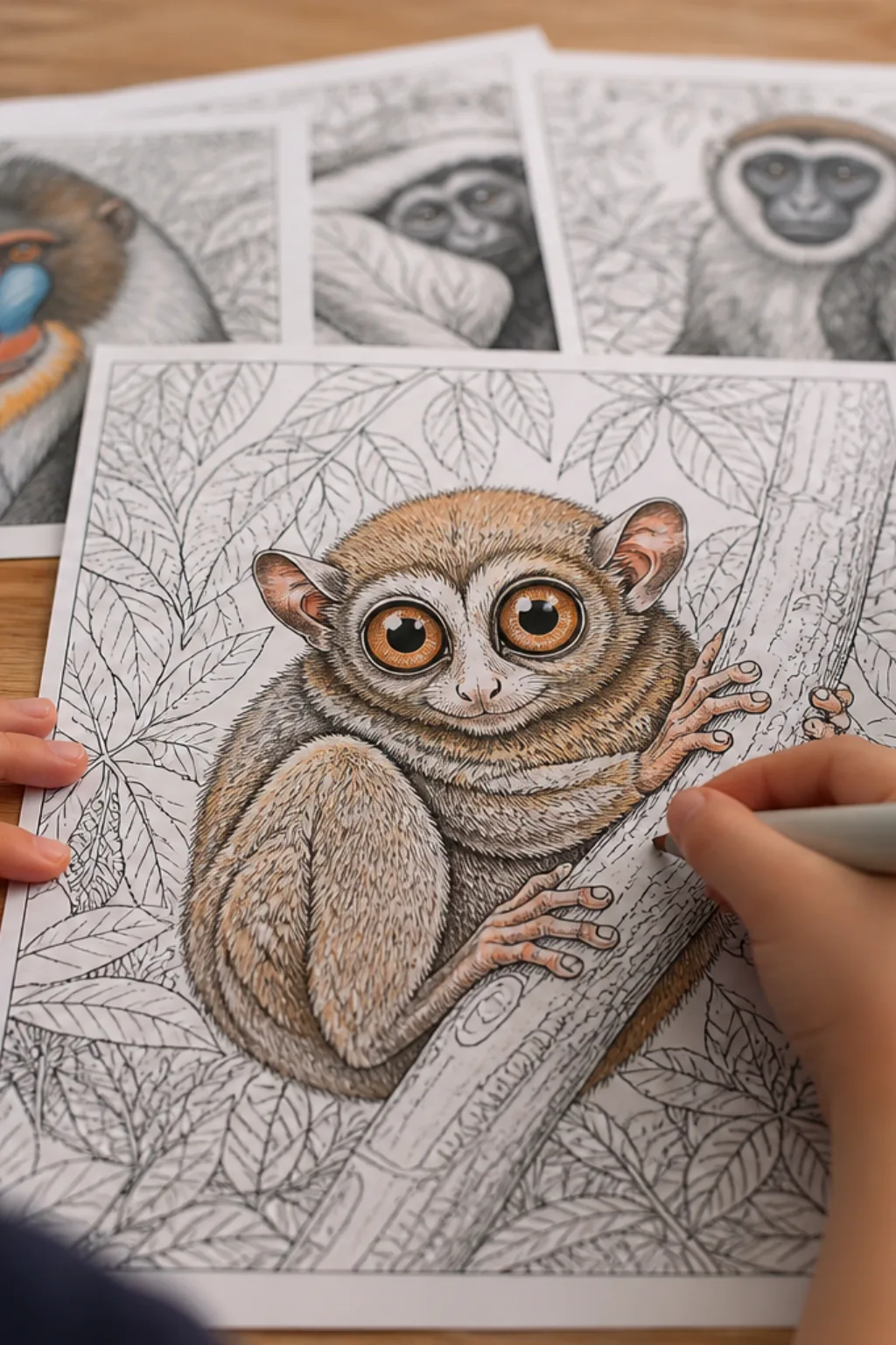 desenhos de macaco-da-noite para colorir - 2