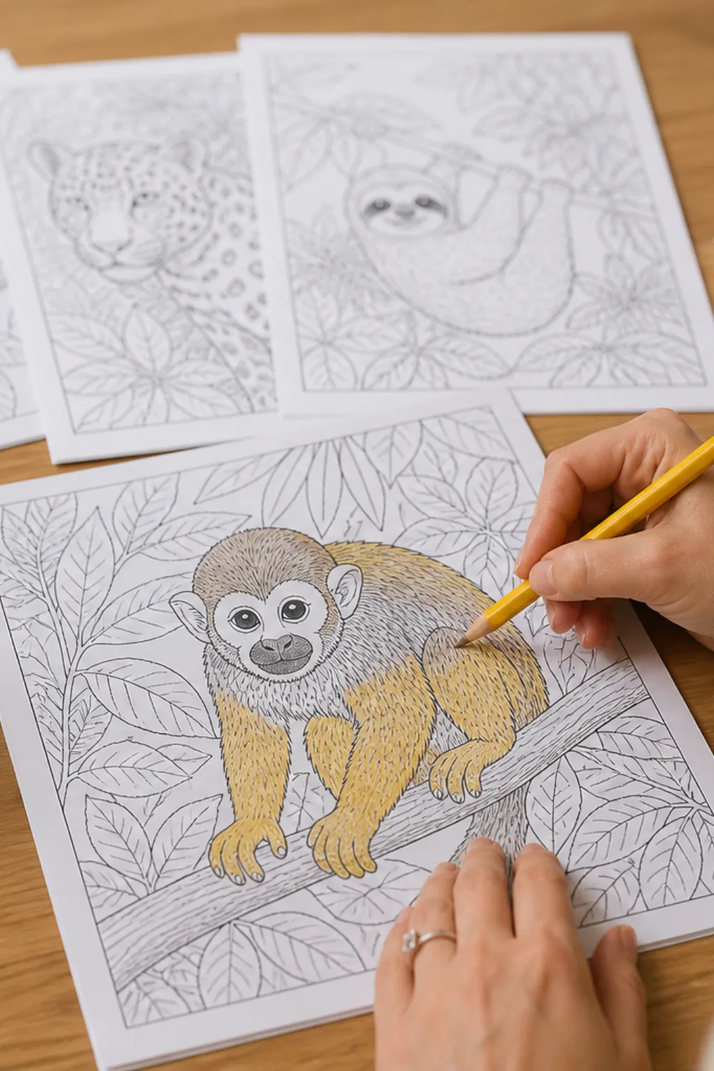 desenhos de macaco-de-cheiro para colorir - 2