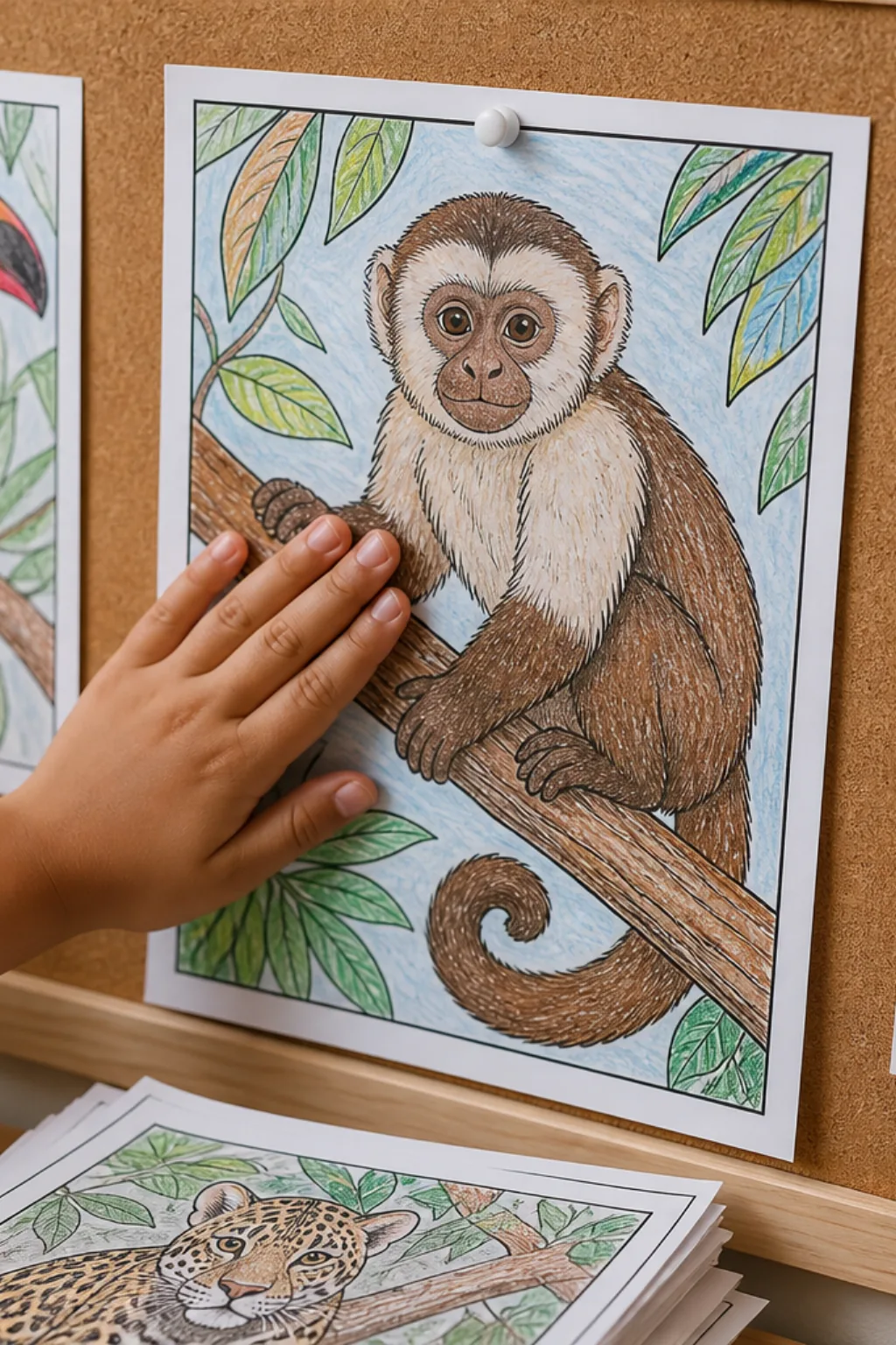 desenho de macaco prego para colorir - 2