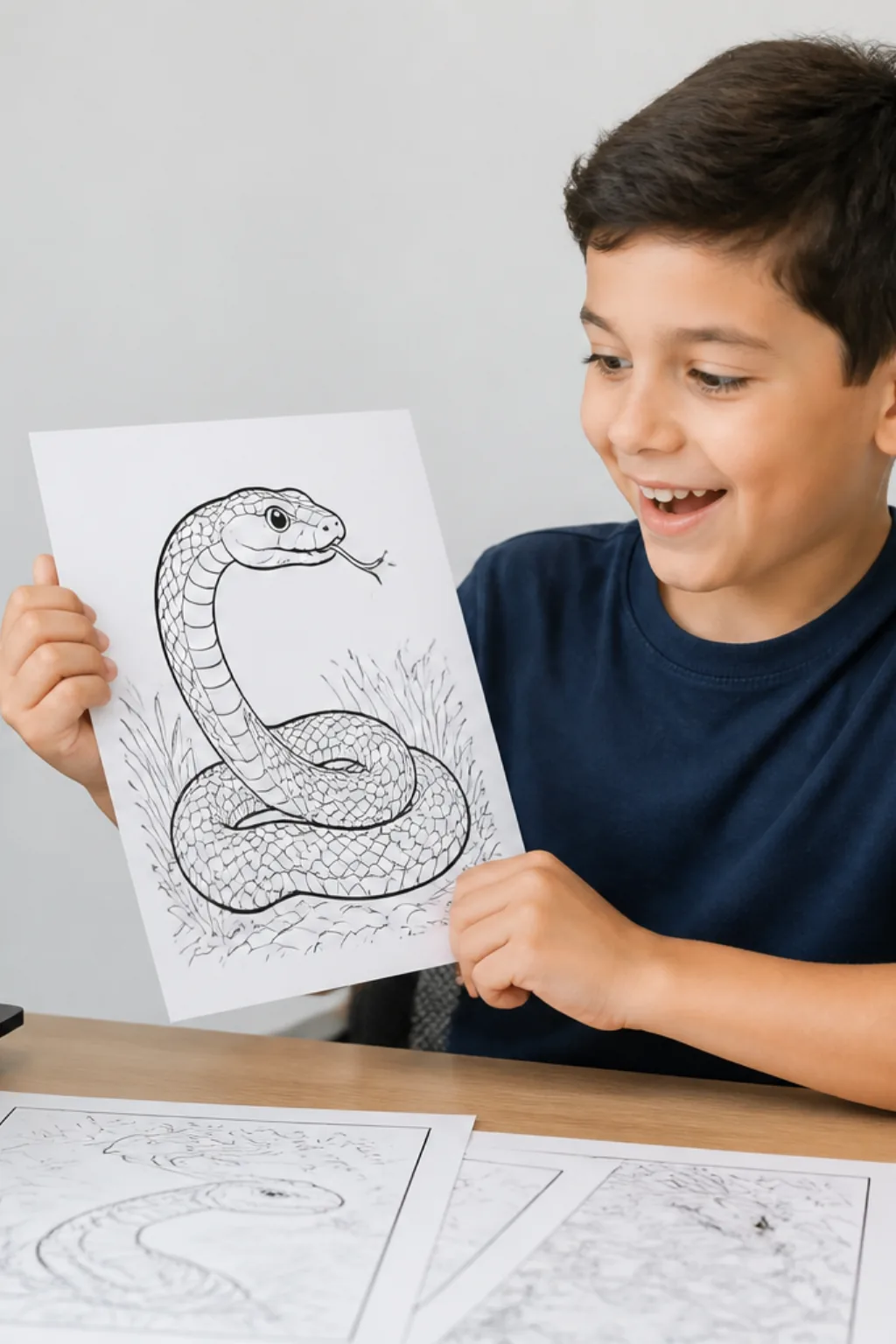 desenhos de mamba-negra para colorir — exemplo criado na Desenhos pra Colorir