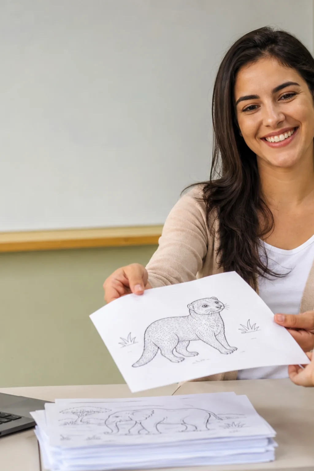 desenhos de mangusto para colorir — exemplo criado na Desenhos pra Colorir