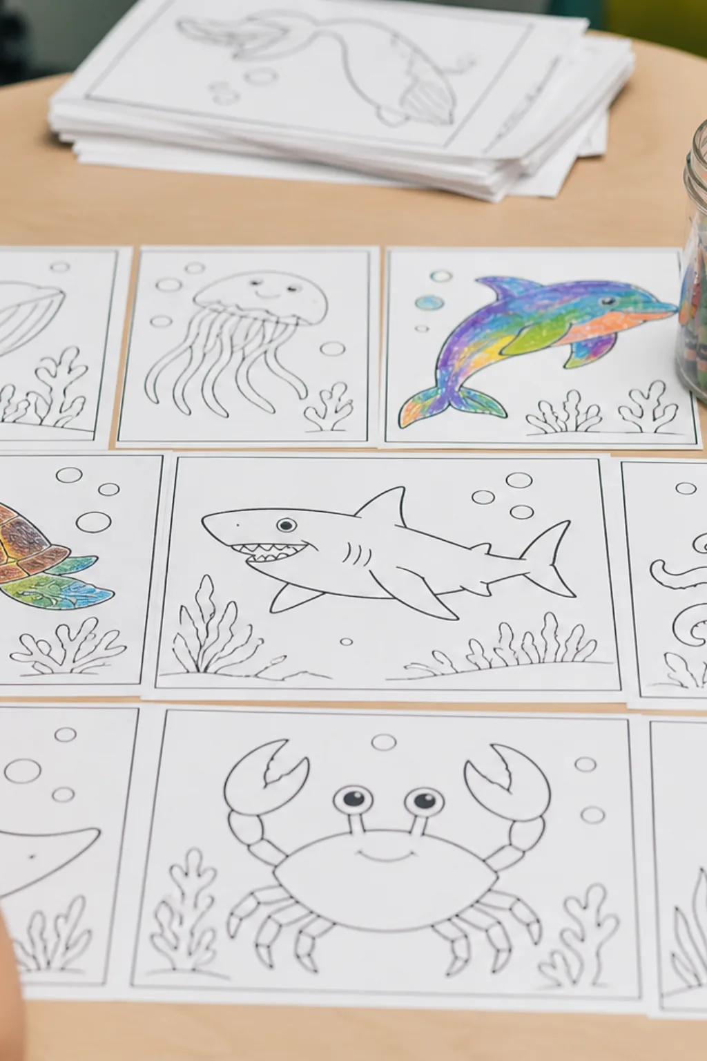 desenhos de animais marinhos para colorir - 2
