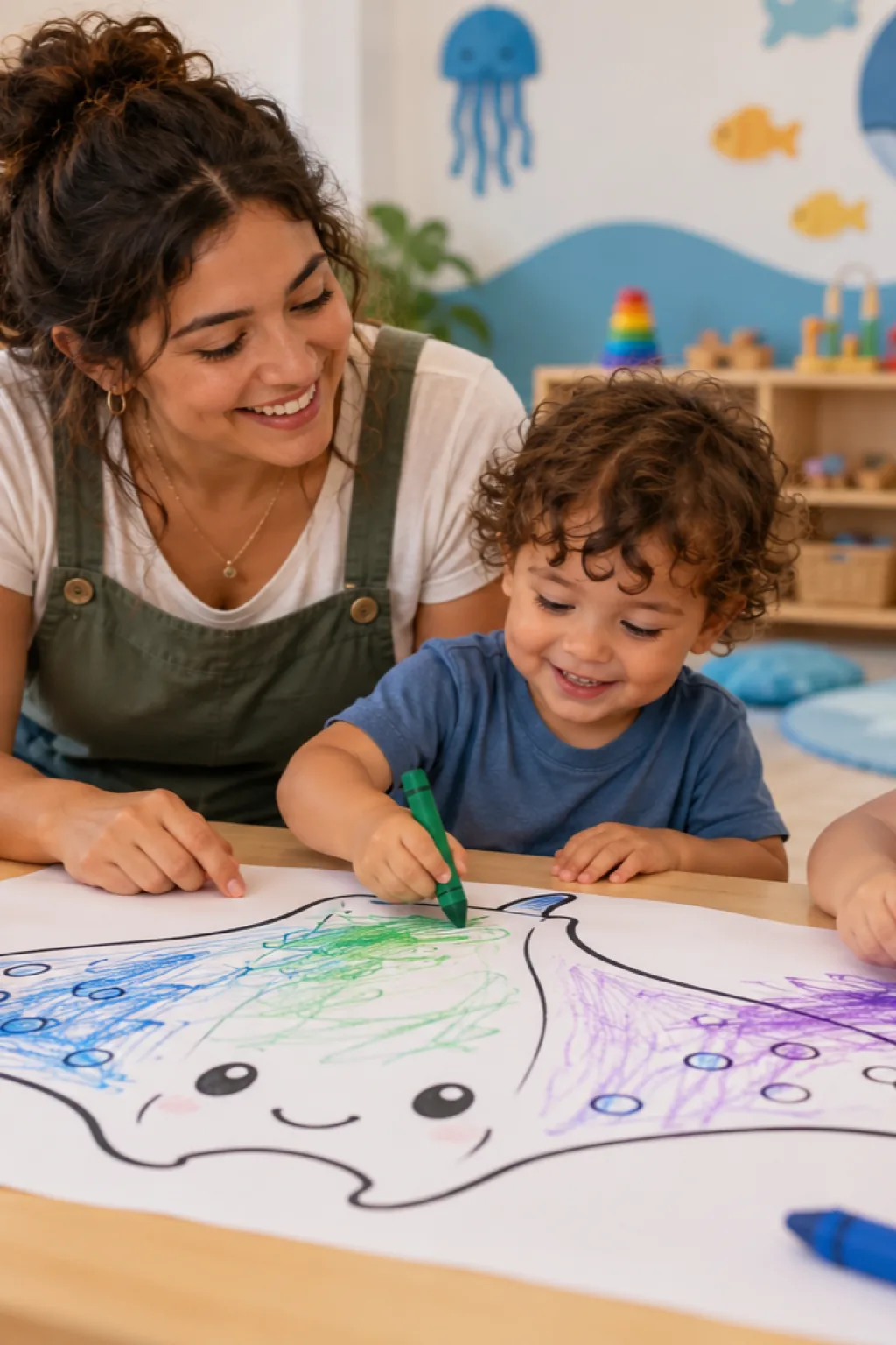 desenhos de arraia para colorir — exemplo criado na Desenhos pra Colorir