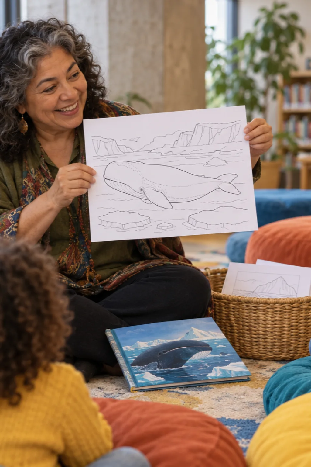 desenhos de baleia-da-Groenlândia para colorir — exemplo criado na Desenhos pra Colorir