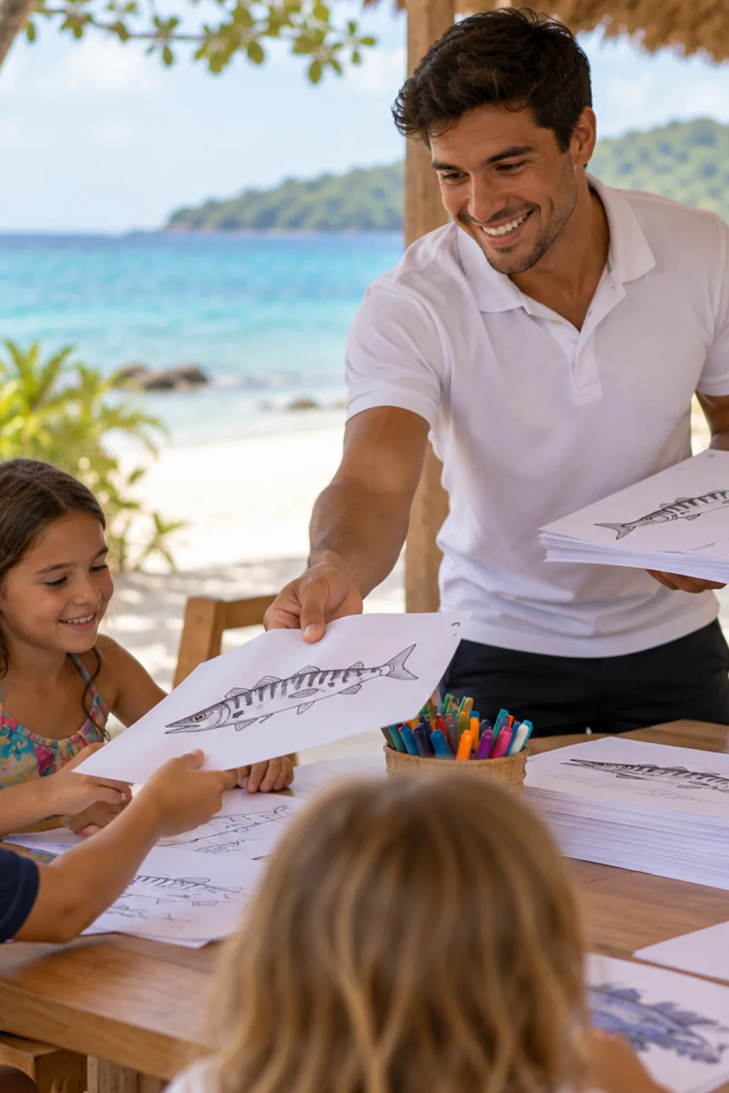 desenhos de barracuda para colorir — exemplo criado na Desenhos pra Colorir