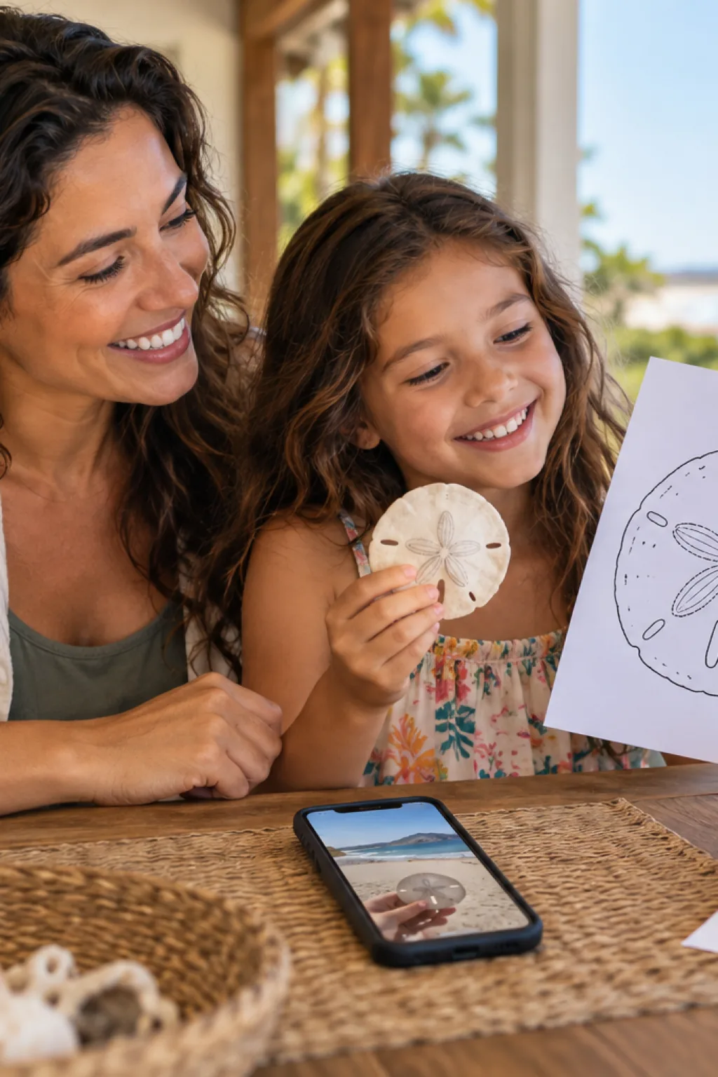 desenhos de bolacha-do-mar para colorir — exemplo criado na Desenhos pra Colorir