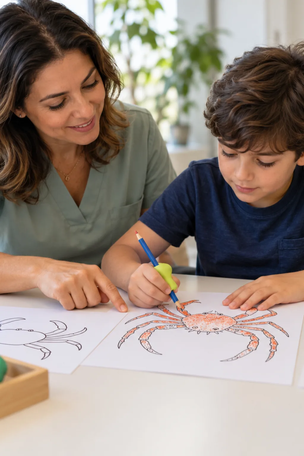 desenhos de caranguejo-aranha para colorir — exemplo criado na Desenhos pra Colorir