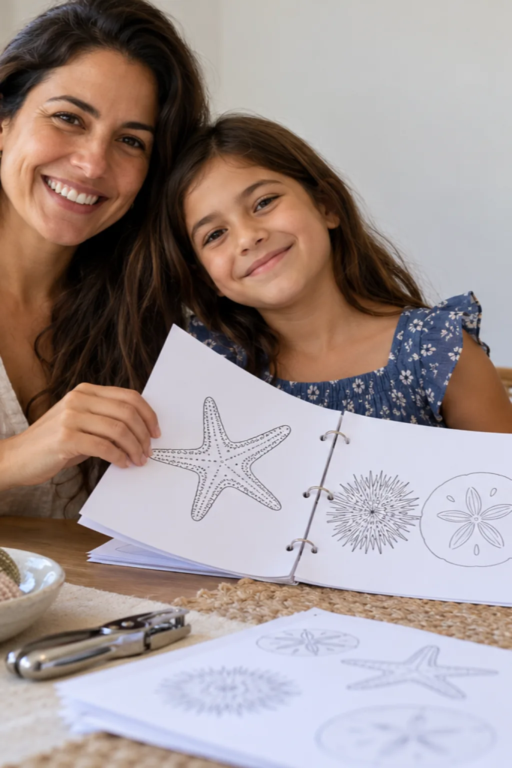 desenhos de equinodermos para colorir — exemplo criado na Desenhos pra Colorir