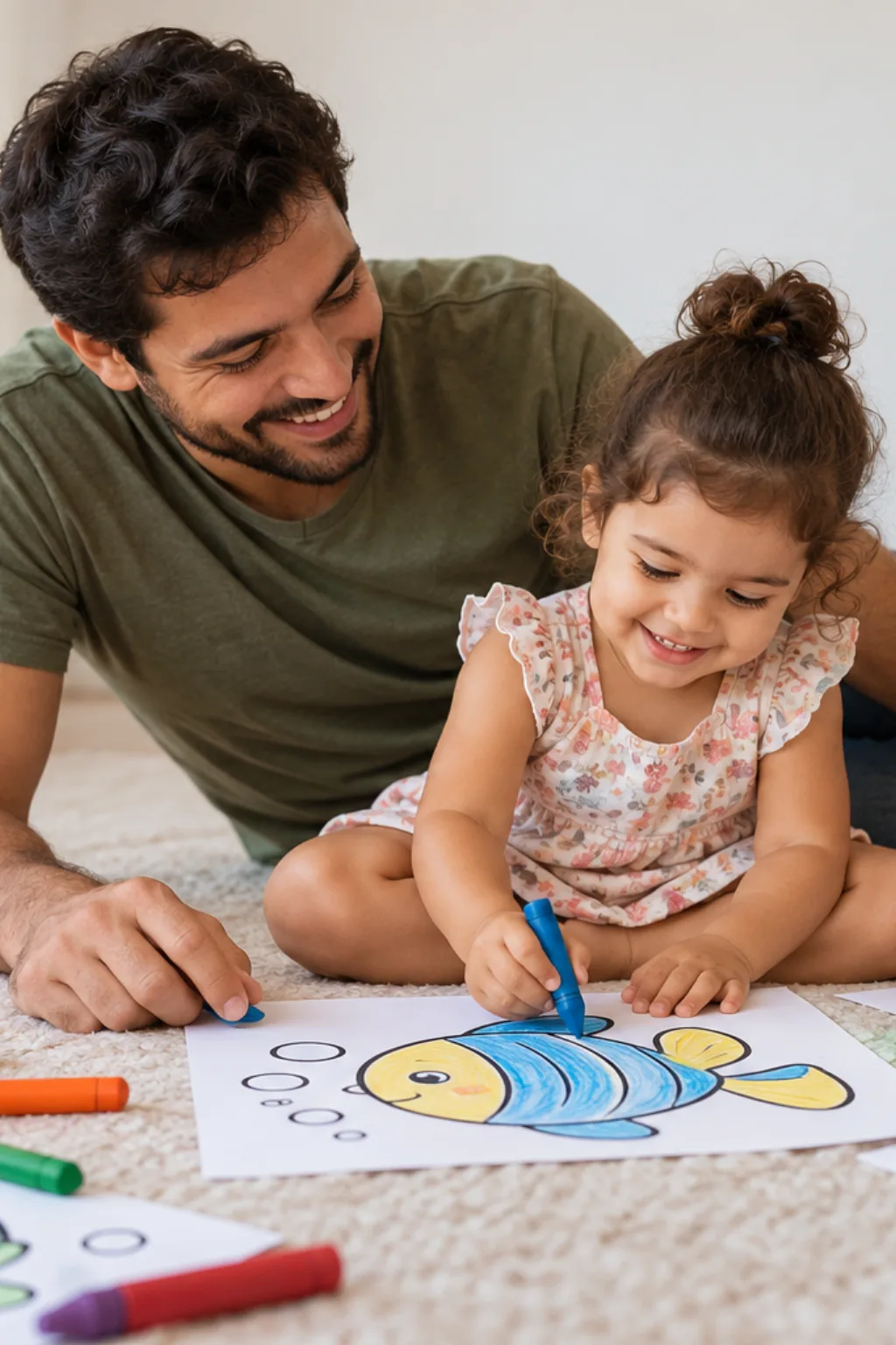 desenhos de animais marinhos fáceis para colorir — exemplo criado na Desenhos pra Colorir