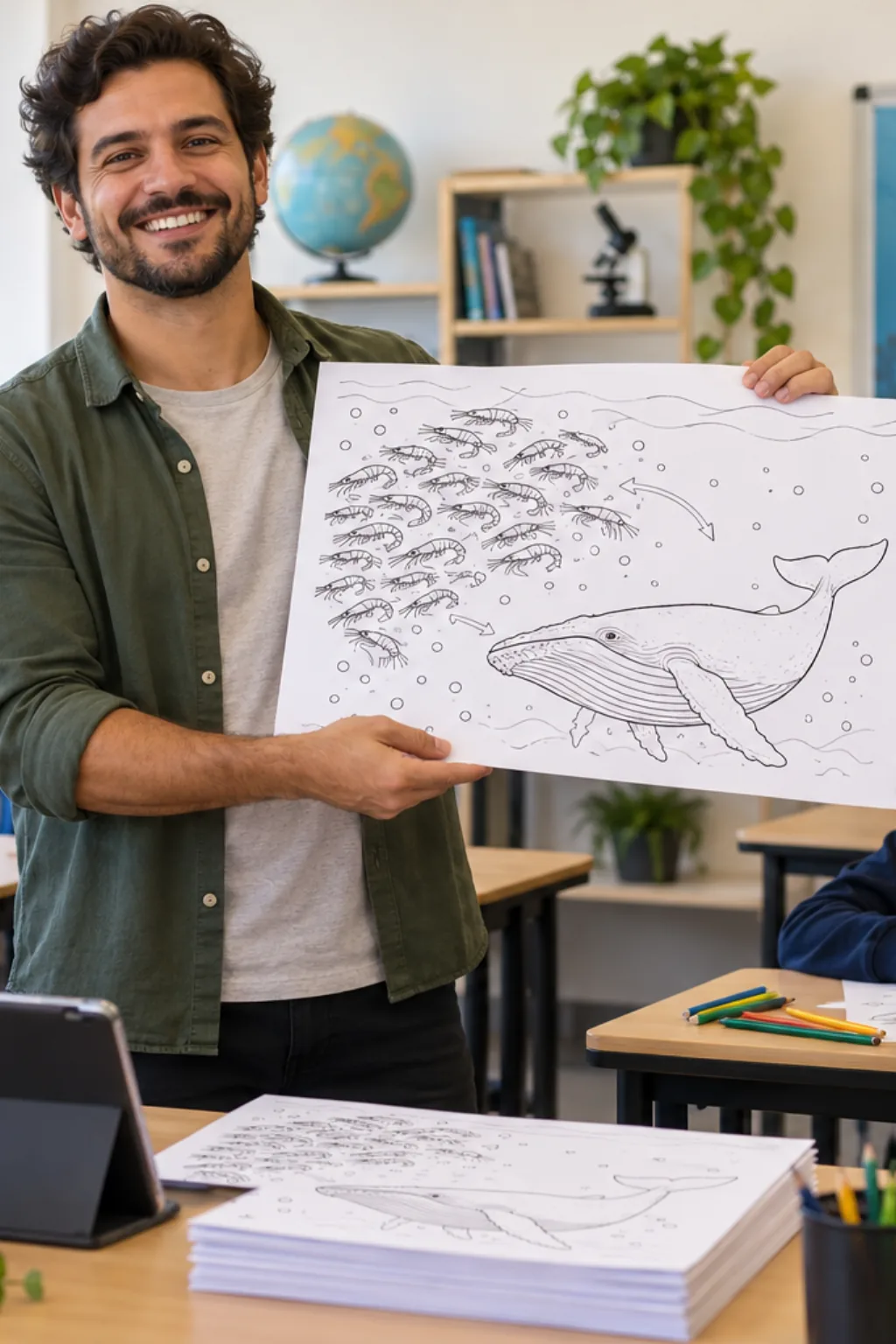 desenhos de krill para colorir — exemplo criado na Desenhos pra Colorir