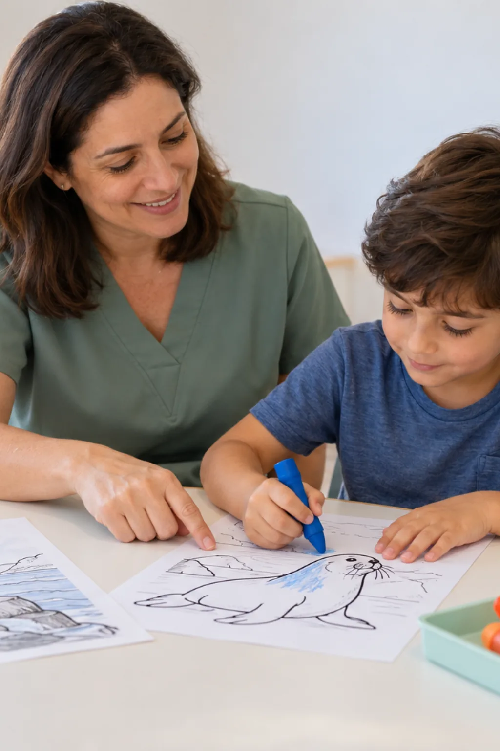 desenhos de lobo-marinho para colorir — exemplo criado na Desenhos pra Colorir