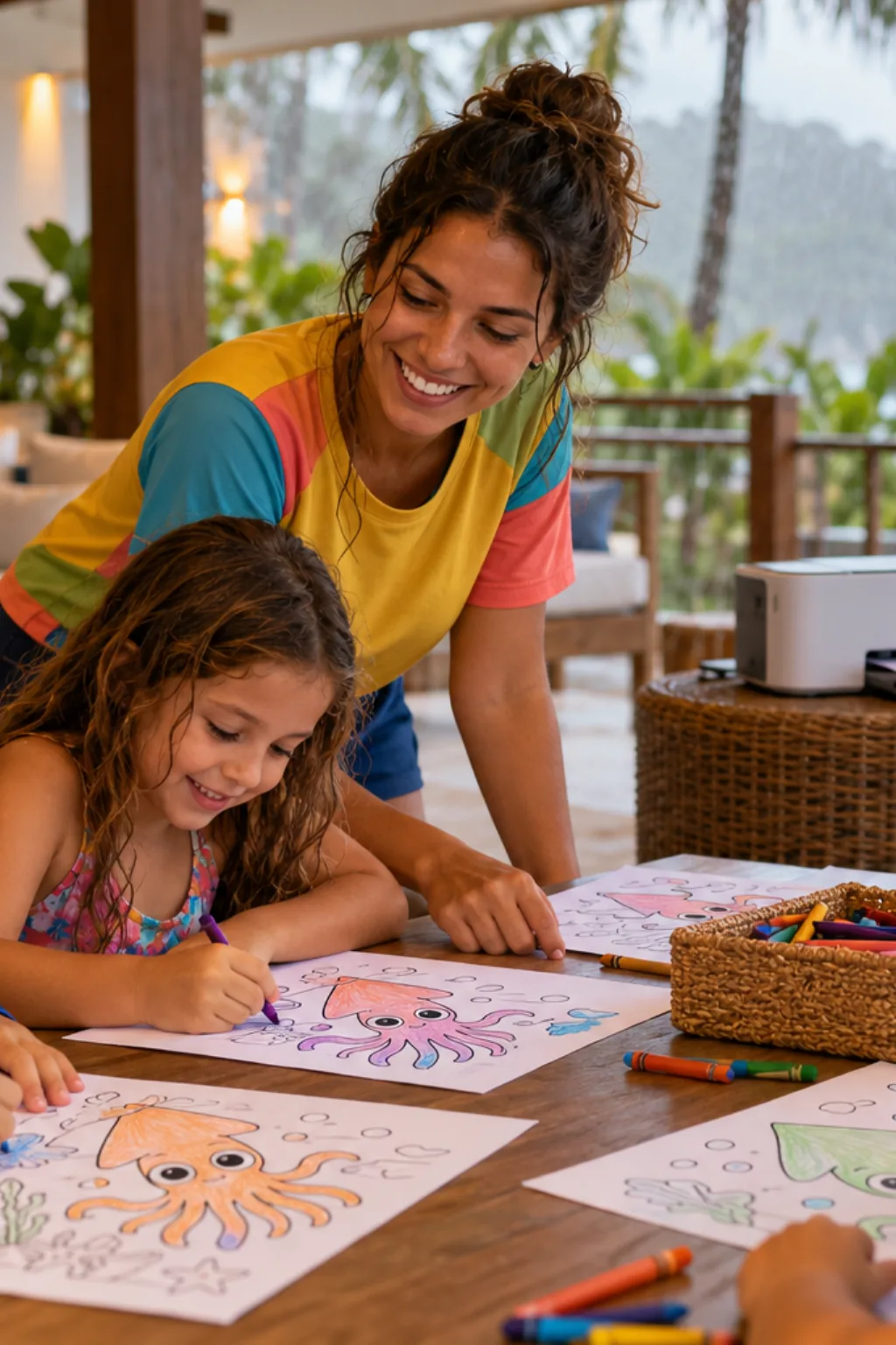 desenhos de lulas para colorir — exemplo criado na Desenhos pra Colorir