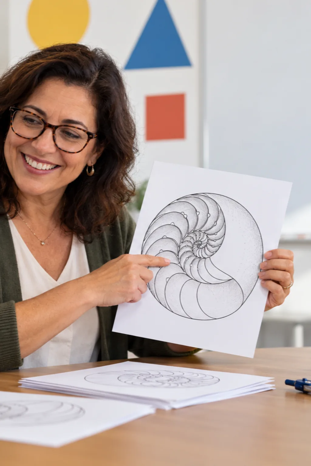 desenhos de náutilo para colorir — exemplo criado na Desenhos pra Colorir