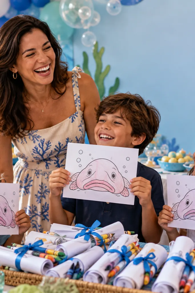 desenhos de peixe-bolha para colorir — exemplo criado na Desenhos pra Colorir