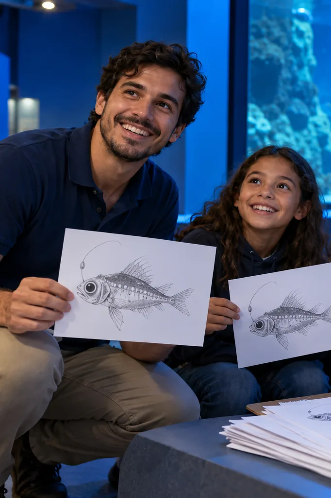 desenhos de peixe-lanterna para colorir — exemplo criado na Desenhos pra Colorir