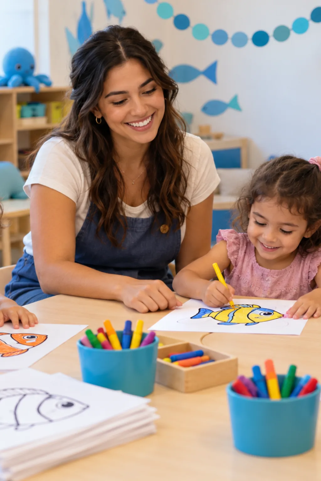 desenhos de peixes do mar para colorir — exemplo criado na Desenhos pra Colorir