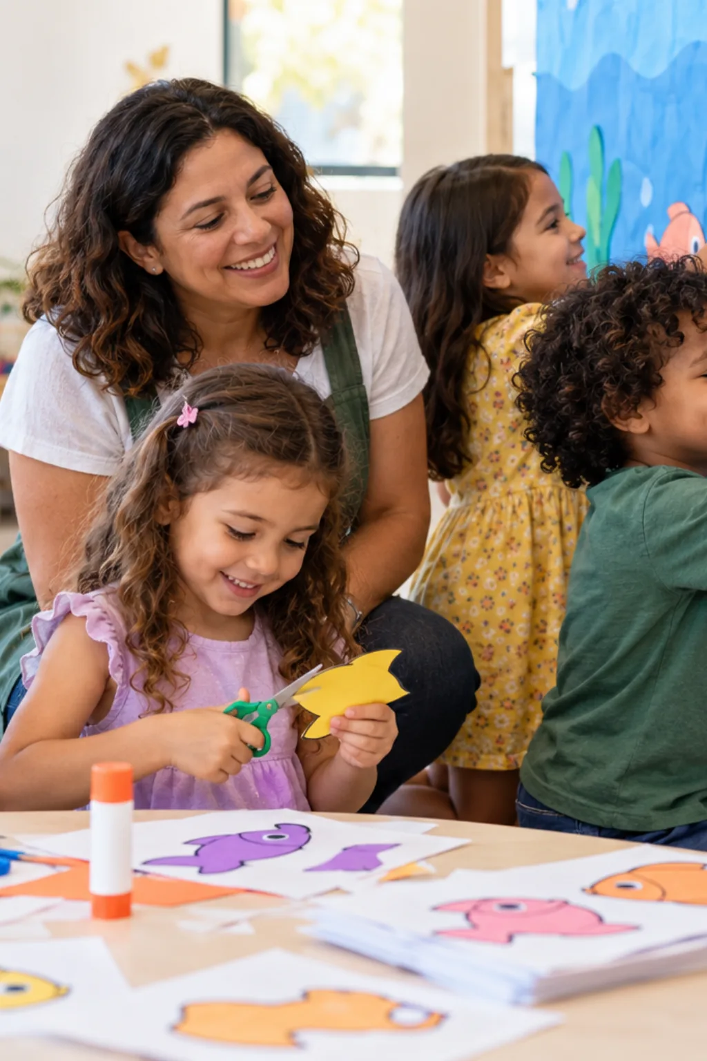 desenhos de peixes para colorir e recortar — exemplo criado na Desenhos pra Colorir