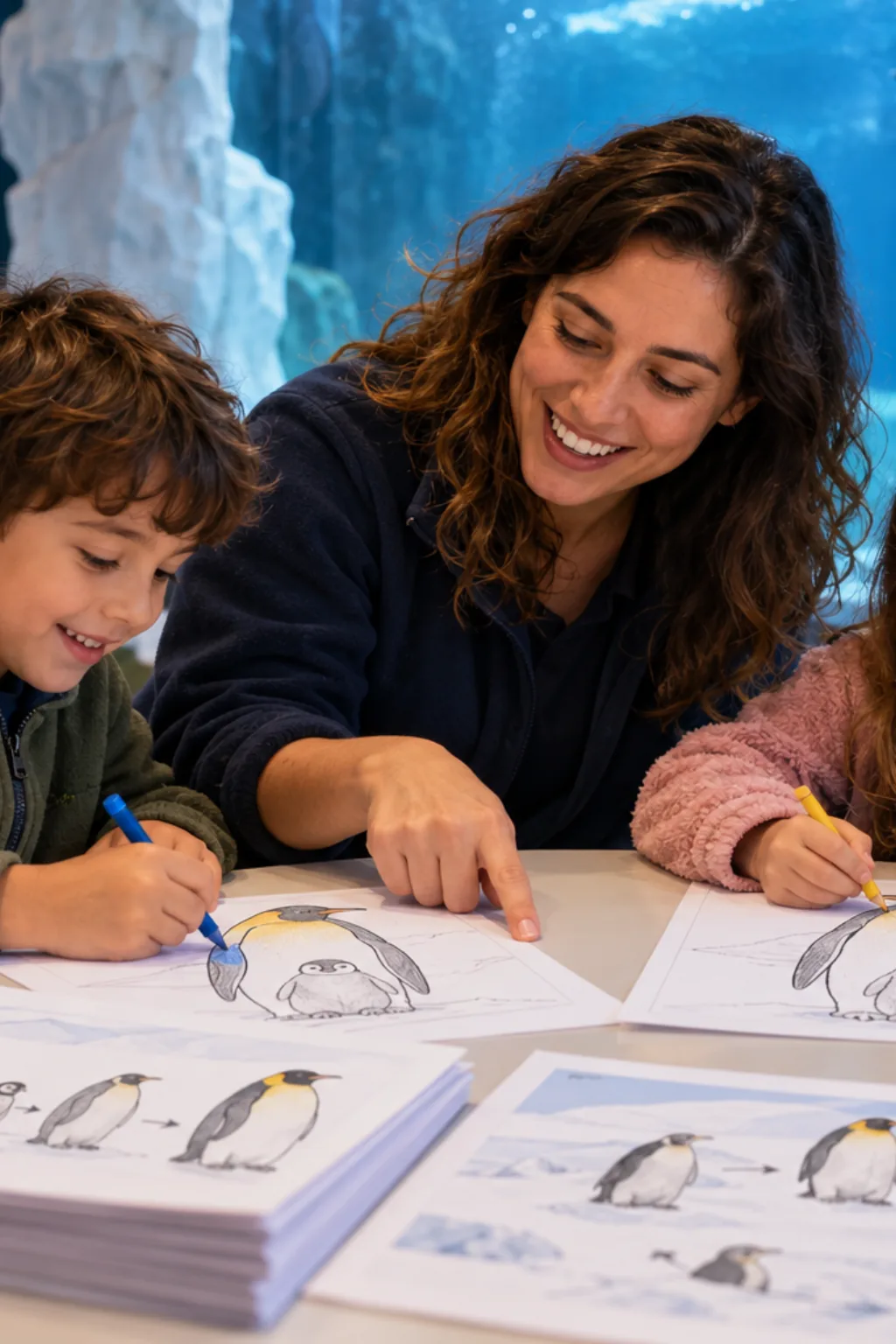 desenhos de pinguim-imperador para colorir — exemplo criado na Desenhos pra Colorir