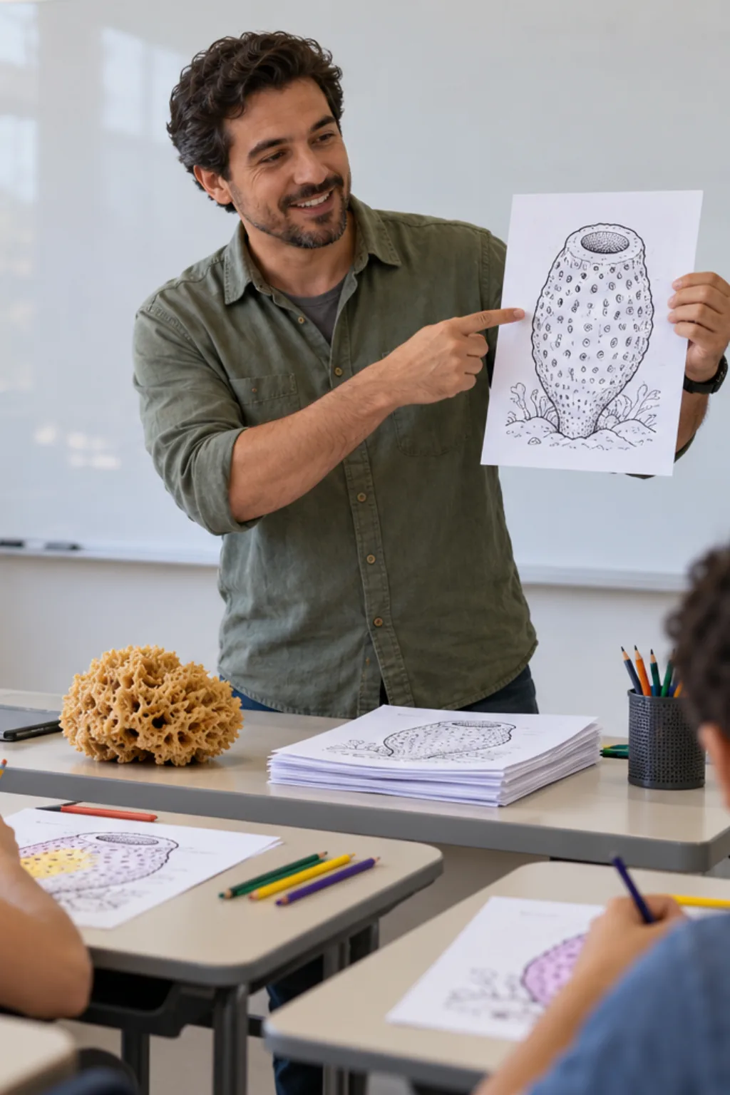 desenhos de poríferos para colorir — exemplo criado na Desenhos pra Colorir