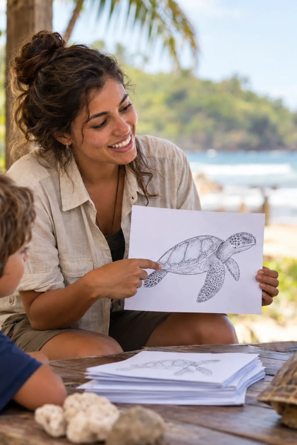 desenhos de tartaruga-verde para colorir — exemplo criado na Desenhos pra Colorir