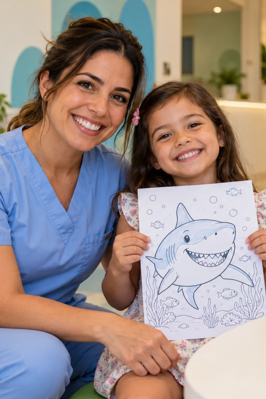 desenho de tubarão branco para colorir — exemplo criado na Desenhos pra Colorir