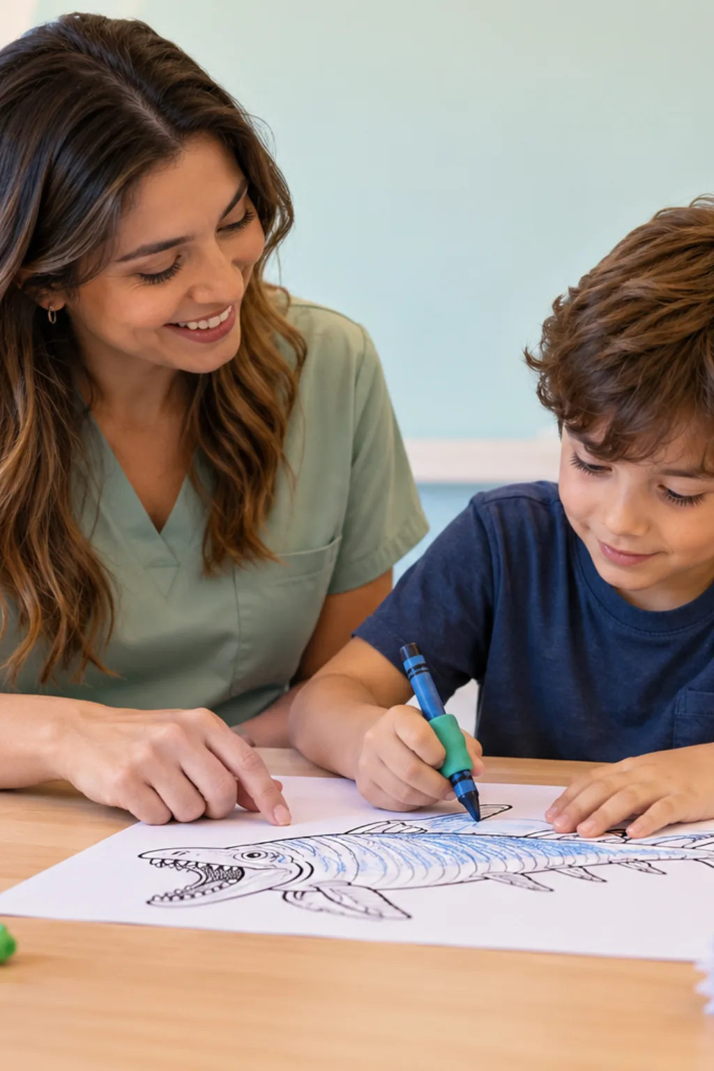 desenhos de tubarão-cobra para colorir — exemplo criado na Desenhos pra Colorir