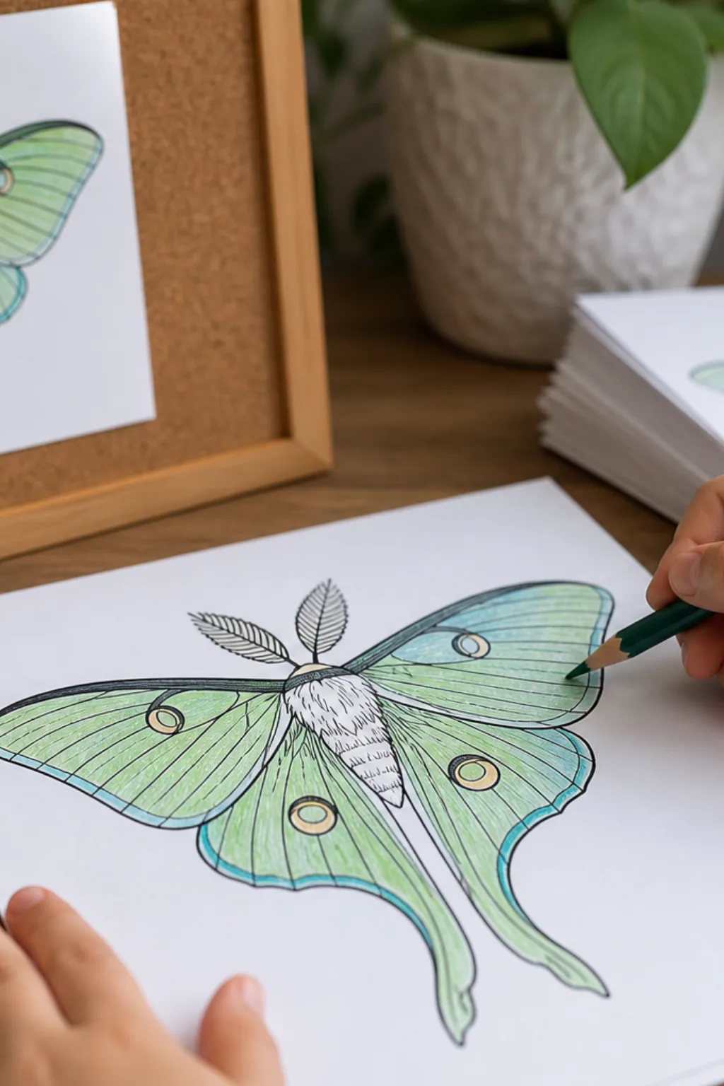 desenhos de mariposa-luna para colorir - 2