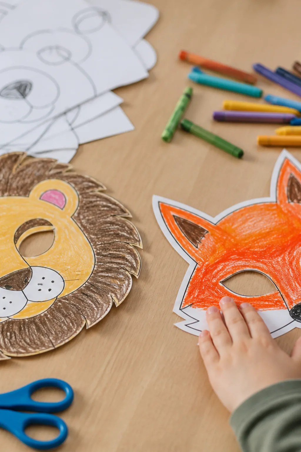 desenhos de máscaras de animais para colorir - 2