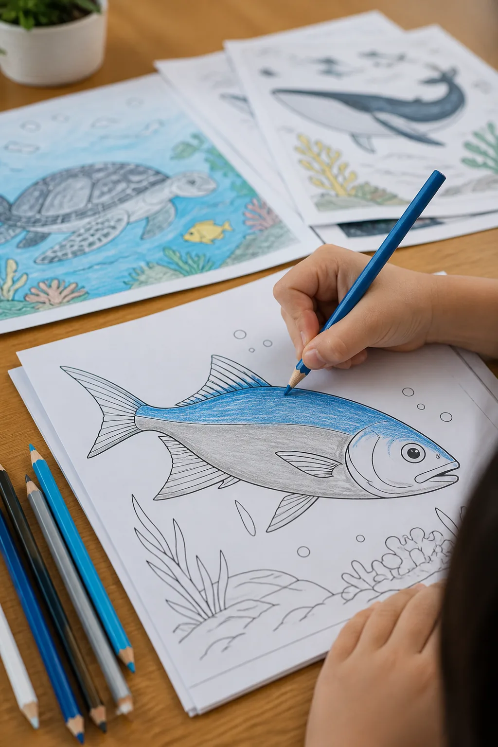 desenhos de merluza para colorir - 2