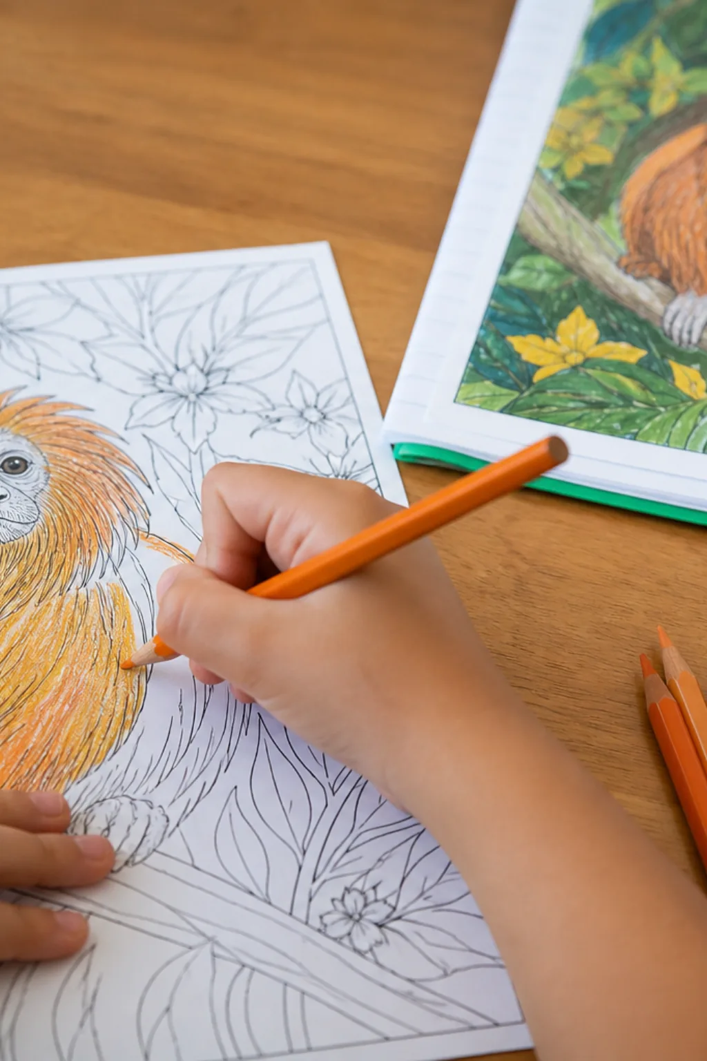 desenhos de mico leão dourado para colorir - 2