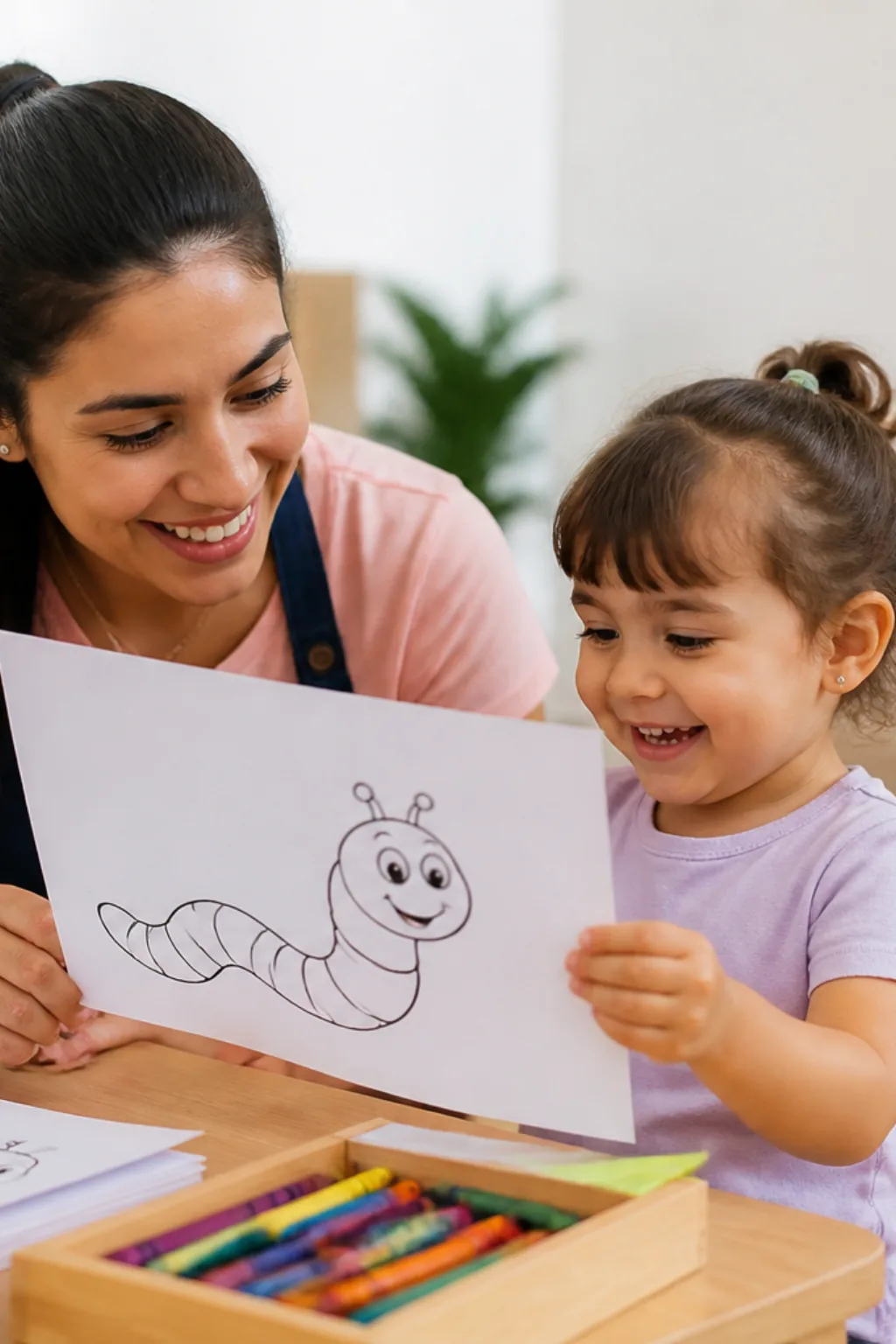 desenhos de minhoca para colorir - 1