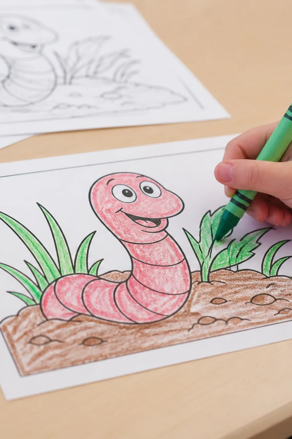 desenhos de minhoca para colorir - 2
