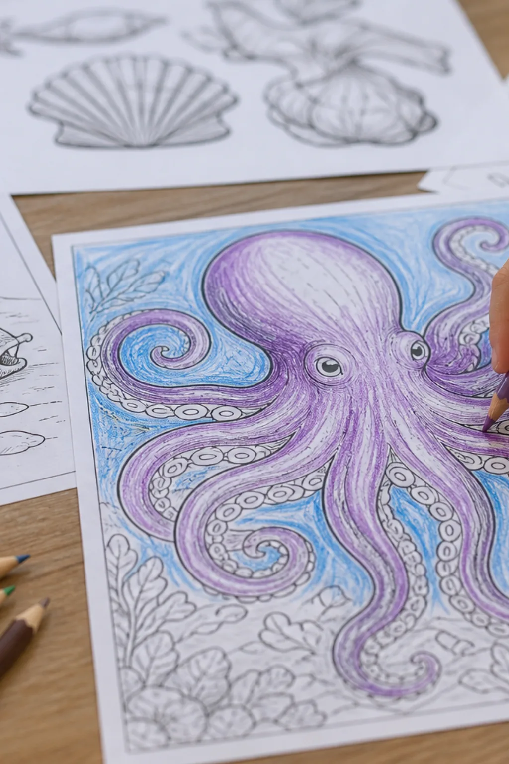 desenhos de moluscos para colorir - 2